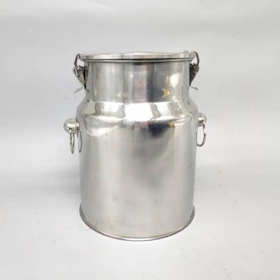 سطل فولادی ضد زنگ SS201 5 لیتری با درپوش ضخامت 0.8 میلی متر