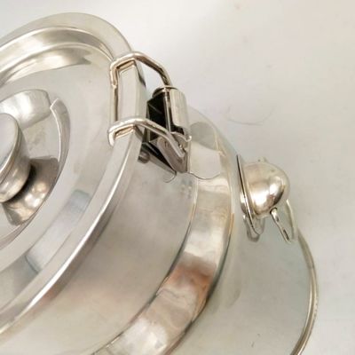 سطل فولادی ضد زنگ SS201 5 لیتری با درپوش ضخامت 0.8 میلی متر